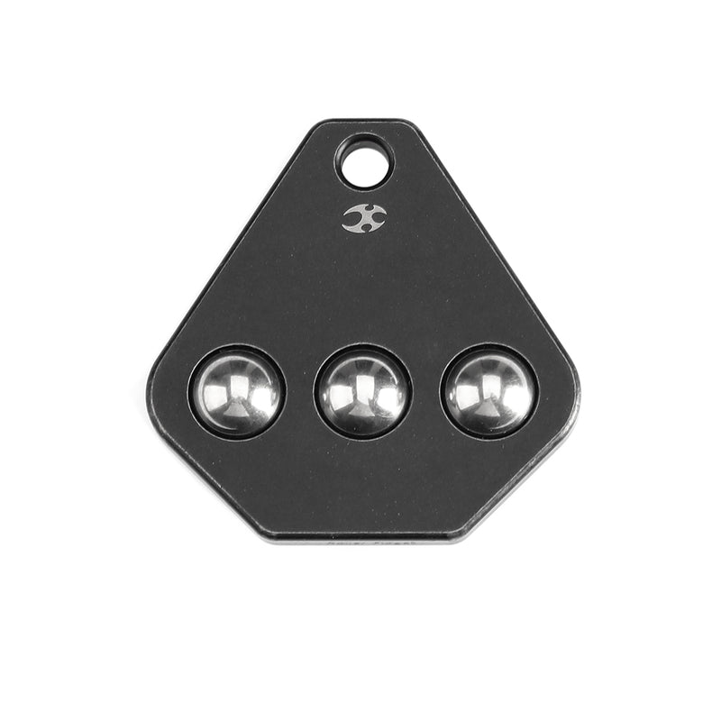 Kansept EDC Roller G012R3 Blackwash Titanium with Three Steel Balls for Stress-Relief with Lanyard Hole EDC-Kevin Passon Designed