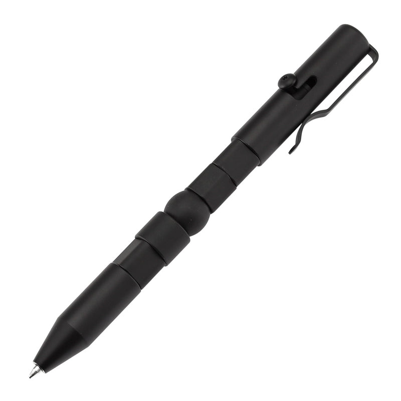 Kansept EDC Customizer Bolt Action Black Anodized Titanium Pen with 'Viking' Pattern Designed by Kevin Passon-G013P2