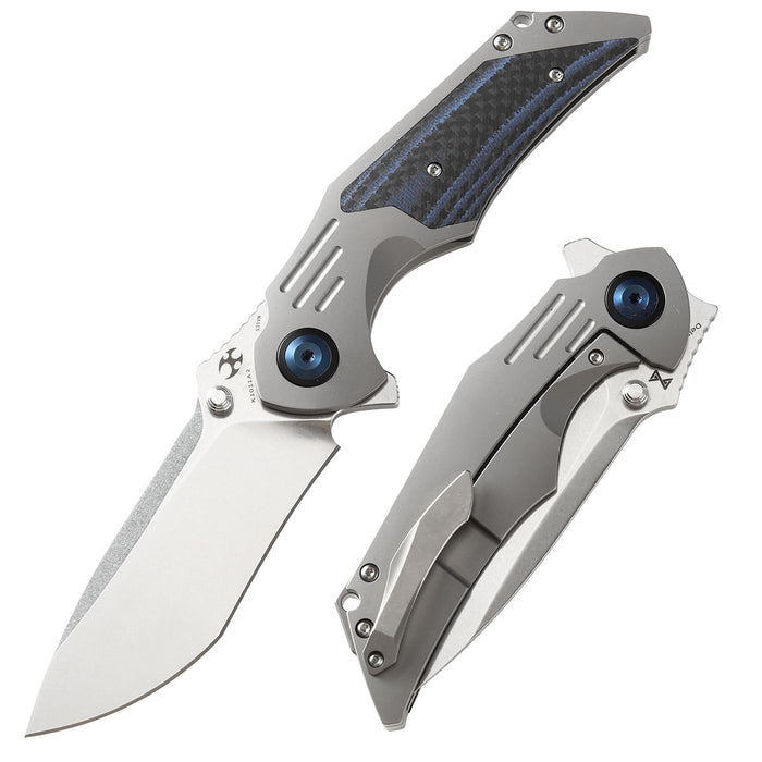 KANSEPT Delta Flipper Knife 6AL4V Titanium Handle (3.54"CPM-S35VN Blade)Jelly Jerry Design -K1011A2