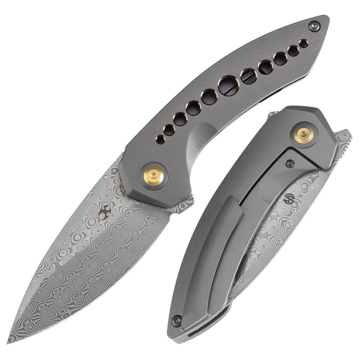 KANSEPT ODD 21 Front Flipper Grey Anodized Titanium with