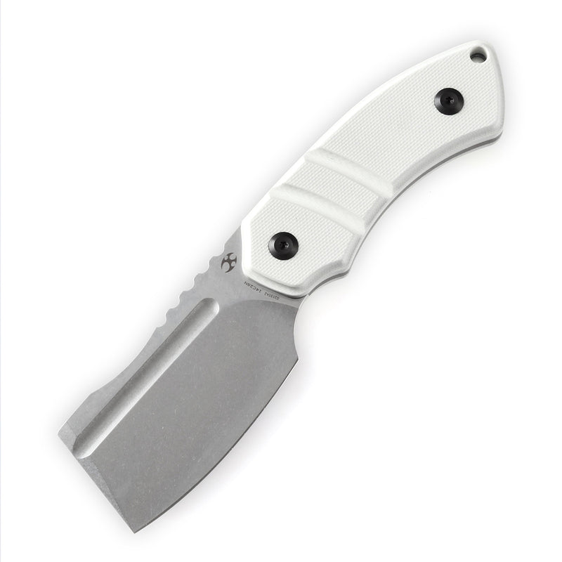 KANSEPT Korvid S Fixed Blade White G10 + Kydex Sheath Handle (2.9" 14C28N Blade) Koch Tools -G2030A2