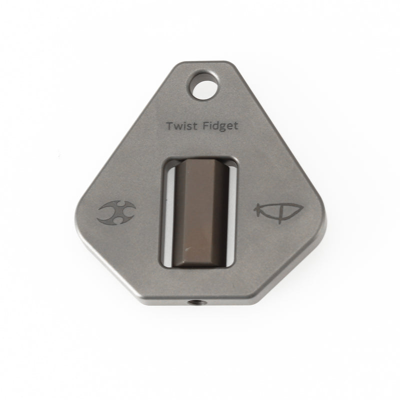 Kansept EDC Titanium G012A1 Twister – Plain Titanium with Bronze Anodized Spinner EDC Fidget Tool for Everyday Stress Relief