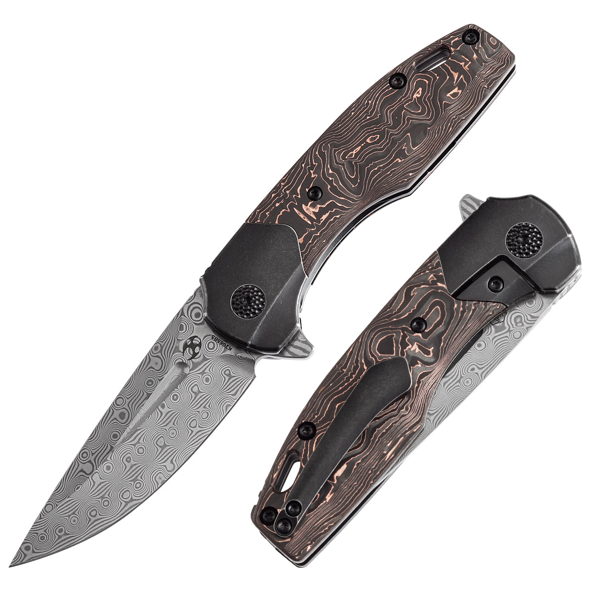 KANSEPT Cassowary Flipper Black Stonewashed Titanium and Copper