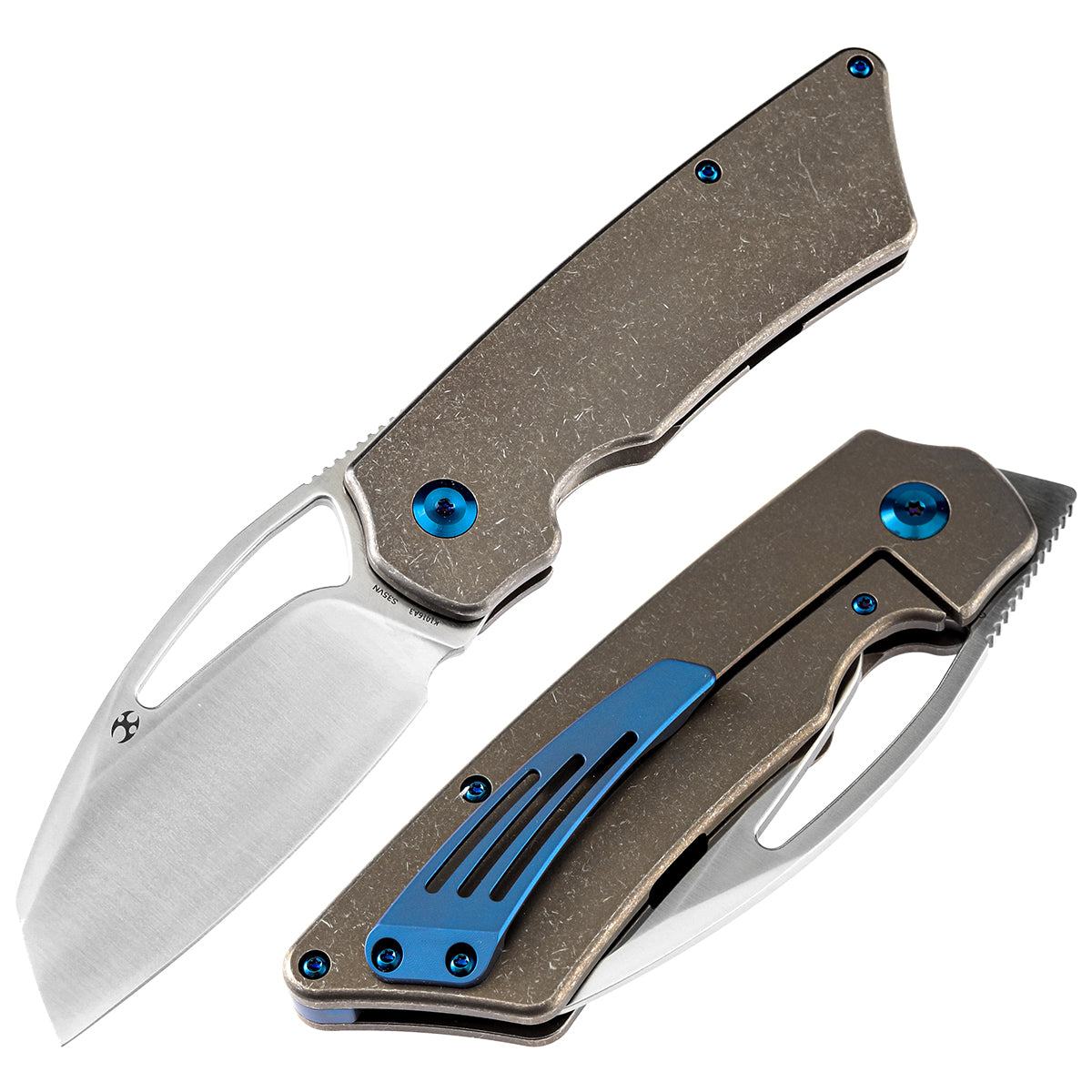 Kansept Goblin XL Thumb Hole Knife Bronzed Anodized Titanium