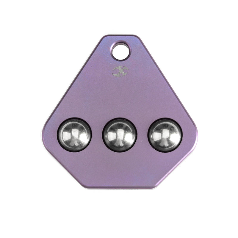 Kansept EDC Roller G012R4 Purple Anodized Titanium with Three Steel Balls for Stress-Relief with Lanyard Hole EDC-Kevin Passon Designed