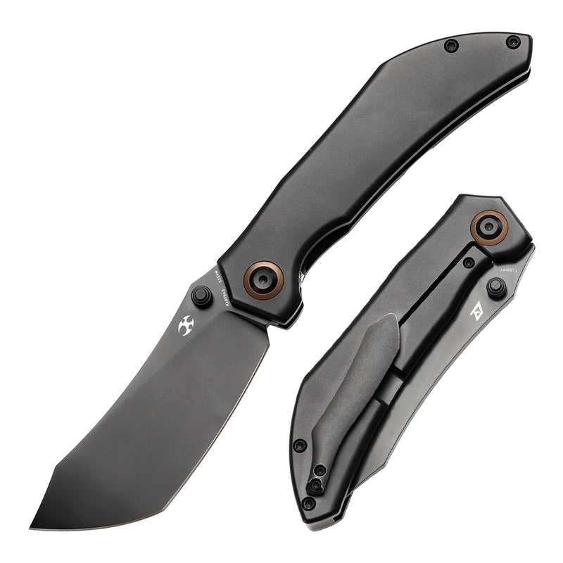 KANSEPT Tipper Thumb Stub Knife Bronze Anodized Titanium Handle(3.38'' CPM S35VN Blade)Edgy Bladeworks Design-K1079A5