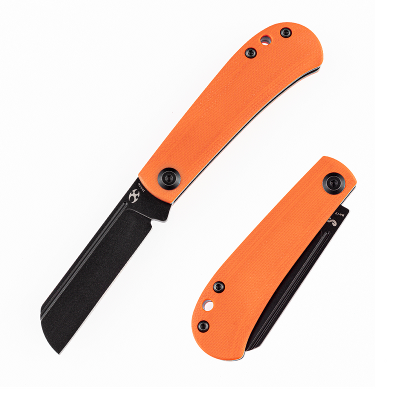 KANSEPT Bevy Slip Joint Knife Orange G10 Handle (2.9'' 154CM Blade)Nick Swan Design-T2026F6