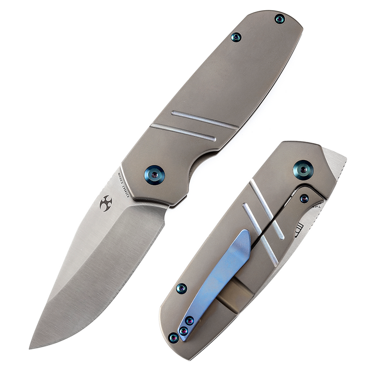 Turaco K2049A3 Satin CPM-S35VN Blade Bronze Anodized Titanium Handle Jared Price Design