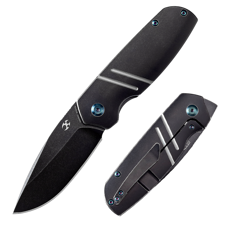 Turaco K2049A2 Black Stonewashed CPM-S5VN Blade Black Stonewashed Titanium Handle Jared Price Design