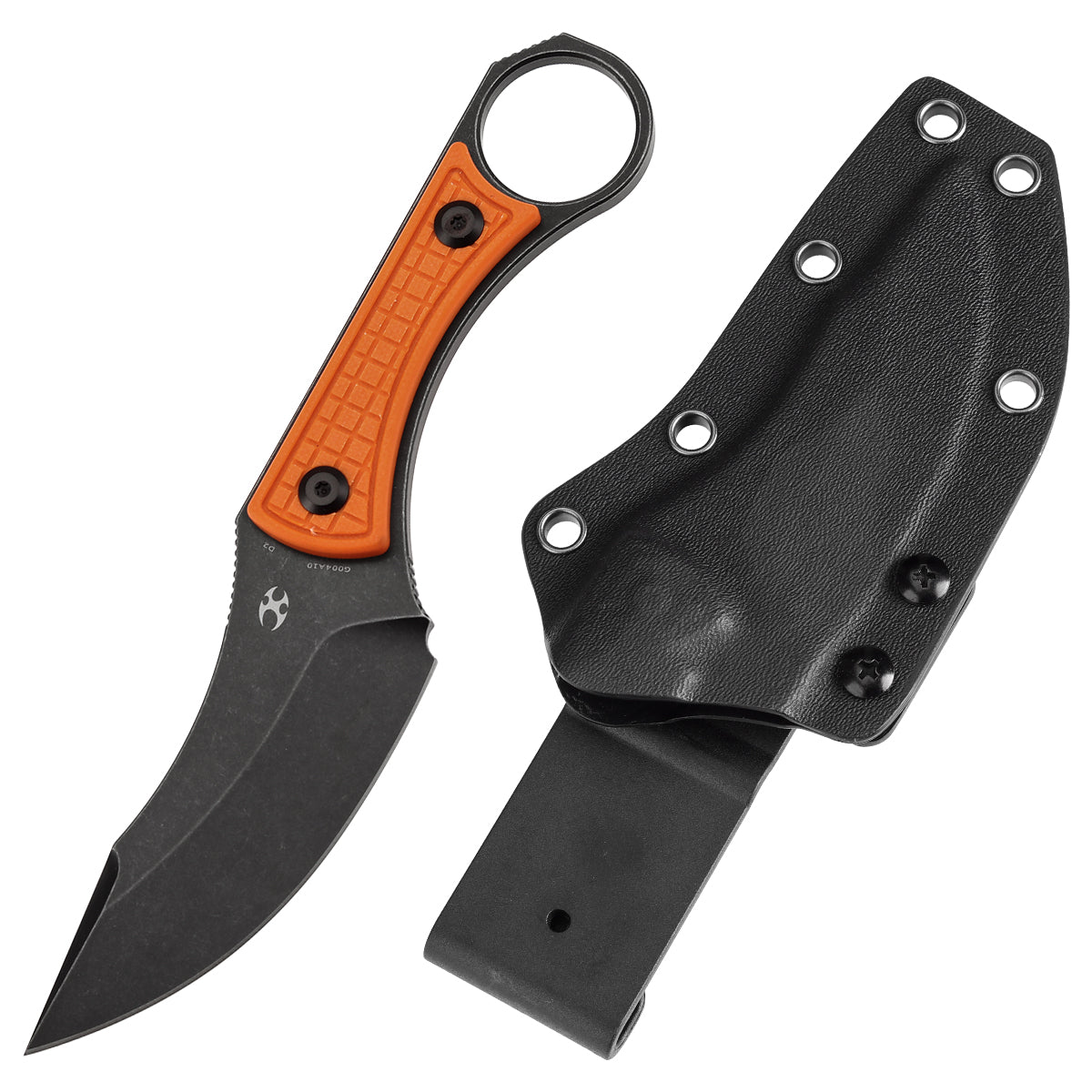 KANSEPT Niko Fixed Knife Orange G10 with Frag Pattern Handle (3.54