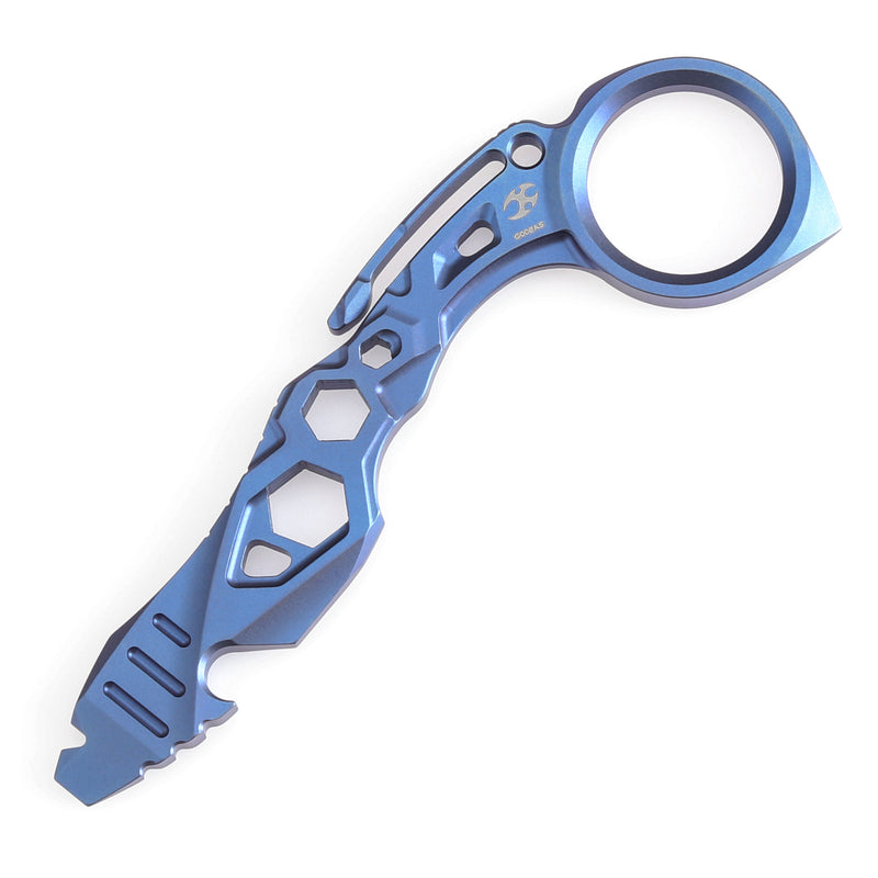 Kansept EDC Tool PryMate G008A5 Blue Anodized Titanium Multifucntional Tool Designed by Sebastian Irawan
