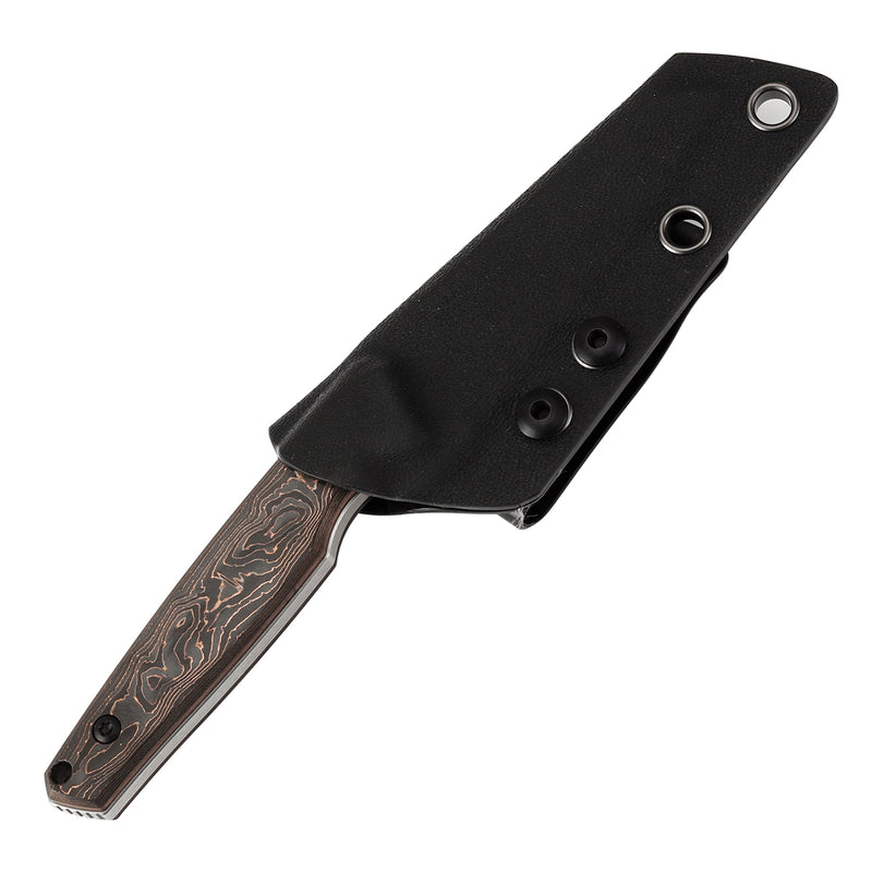 KANSEPT Fixed Blade Parr Copper Carbon Fiber Handle (3.12" CPM S35VN Blade) with Jonathan Styles Design-G011A2