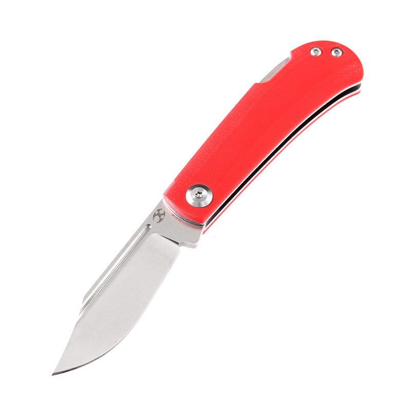 KANSEPT Wedge Back Lock Knife Red G10 Handle (2.45'' 154CM Blade) Nick Swan Design-T2026B2