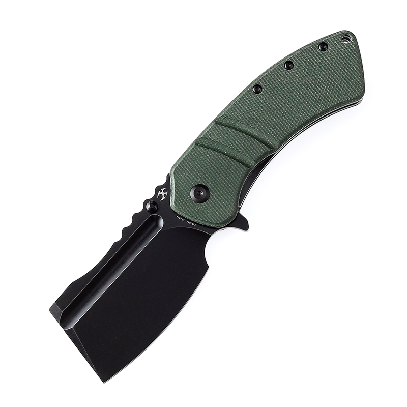 KANSEPT XL Korvid Black Stonewashed 154CM Blade Green Micarta KANSEPT XL Korvid Black Stonewashed 154CM Blade Green Micarta