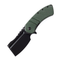 XL Korvid T1030B4 Black Stonewashed 154CM Blade  Green Micarta Handle Designed by Koch Tools