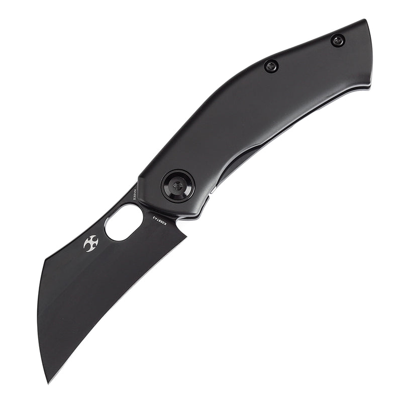 KANSEPT Osprey Thumb Hole Knife Black Titanium Handle (2.23'' CPM-S35VN Blade) Johnathan Shaw Design - K2087A3