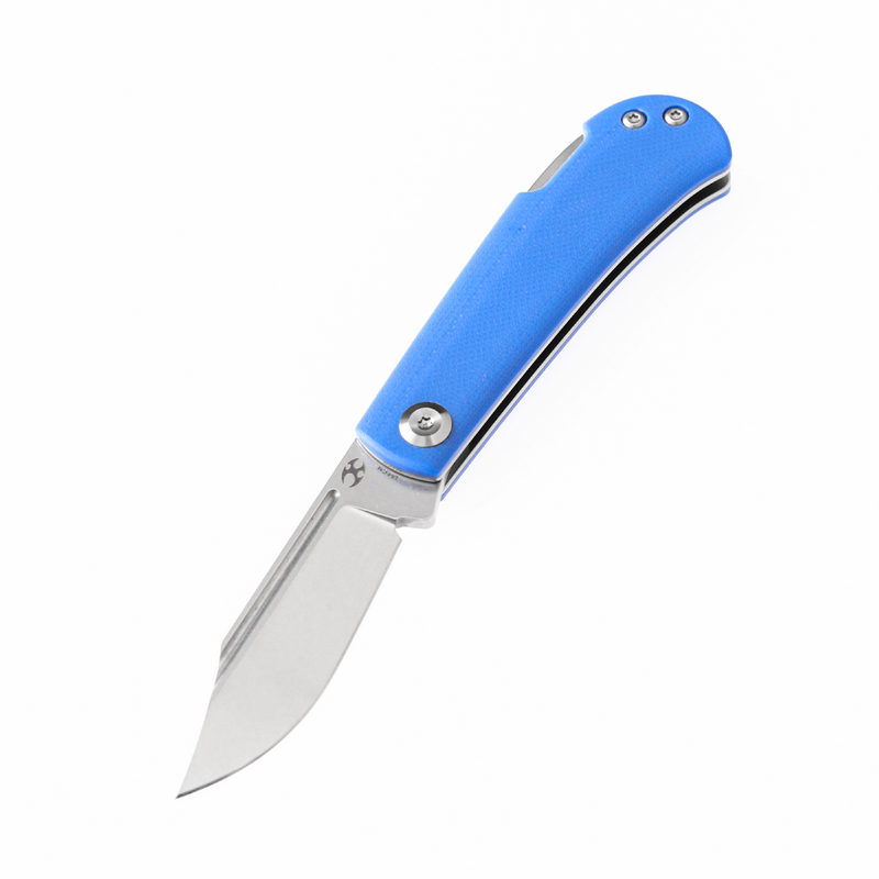 KANSEPT Wedge Back Lock Knife Blue G10 Handle (2.45'' 154CM Blade) Nick Swan Design-T2026B7