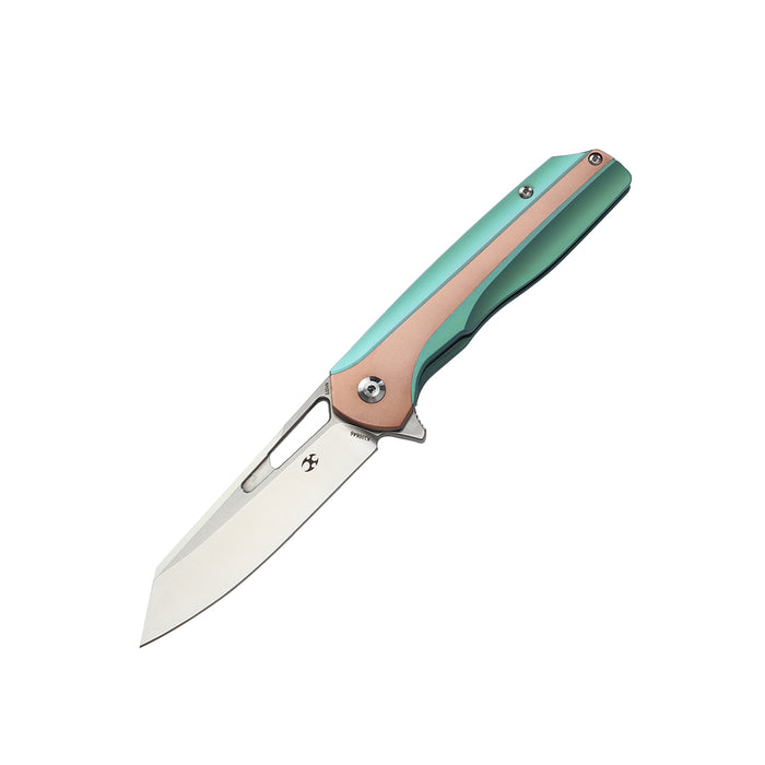 KANSEPT Shard Thumb Hole/Flipper  Knife Anodized Copper Handle (3.50'' CPM-S35VN Blade)Kim Ning Design-K1006A6