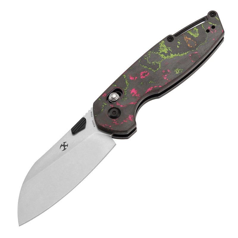 KANSEPT Model 6 Crossbar Lock Knife 80S Carbon Fiber Handle (3.1'' CPM S35VN Blade) Nick Swan Knives Design -K1022V3
