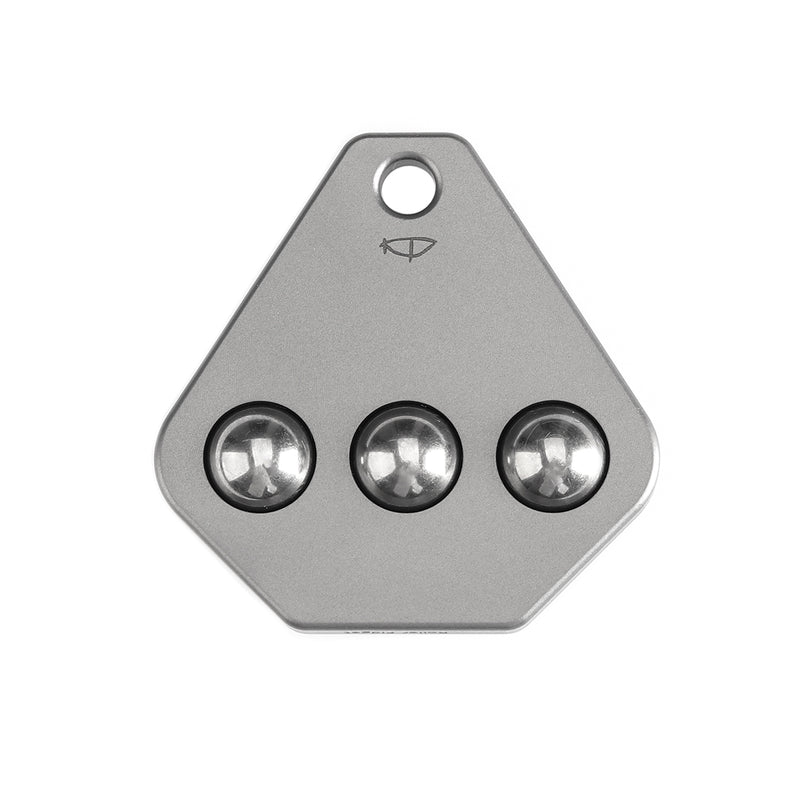 Kansept EDC Roller G012R1 Plain Titianium with Three Steel Balls for Stress-Relief with Lanyard Hole EDC-Kevin Passon Designed