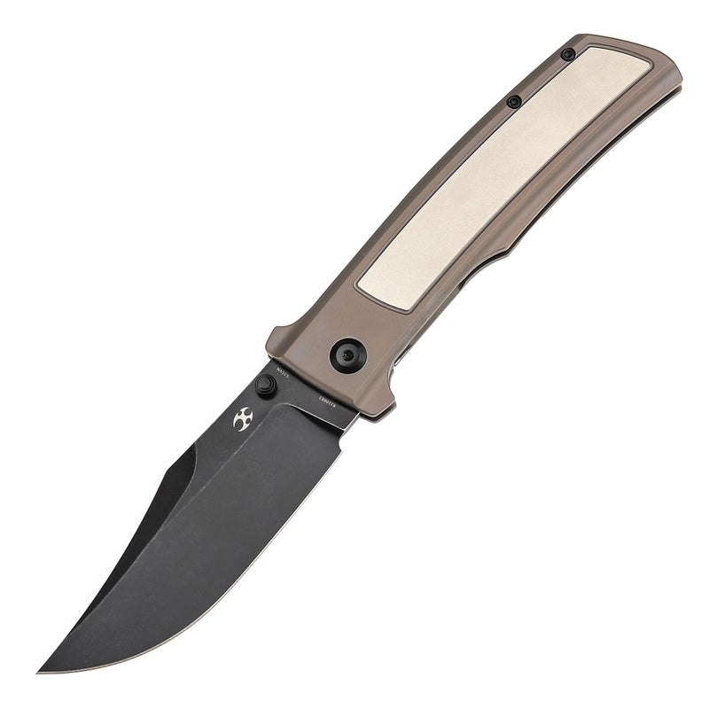 KANSEPT Bison Thumb Stub Bronze Anodized Titanium  Handle 4.25" CPM S35VN Blade) with Ray Laconico Knives Design-K1108B3