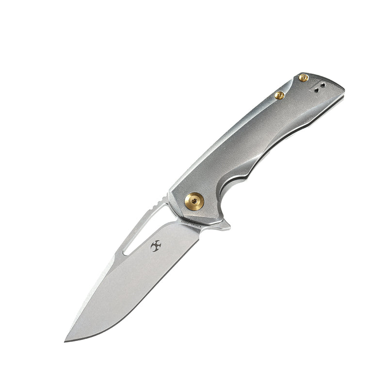 KANSEPT KRYO Thumb Hole Titanium Handle (3.58" CPM S35VN Blade) Kim Ning Design-K1001A1