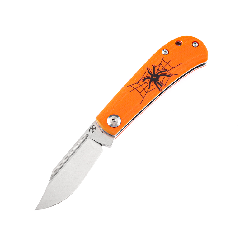 KANSEPT Bevy Slip Joint Knife Orange G10 Handle (2.45'' 154CM Blade)Nick Swan Design-T2026SW