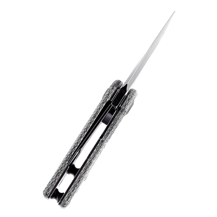 KANSEPT RIO Flipper Knife Black Micarta Handle (1.56'' M390 Blade)4T5 Design-K3044A3