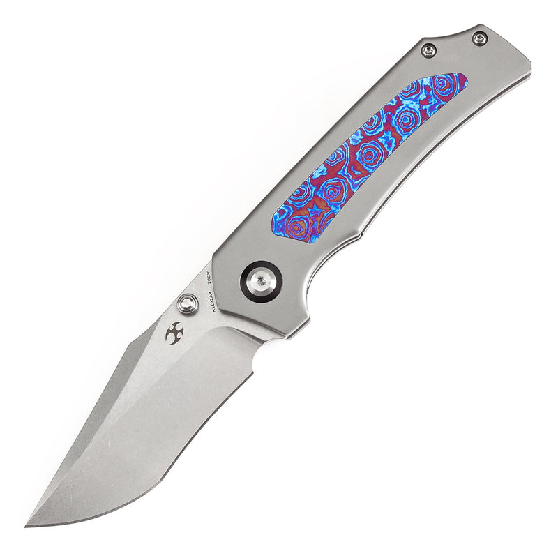 KANSEPT Fermi Timascus Handle (3.11" CPM 20CV Blade) Burchtree Designs-K1122A4