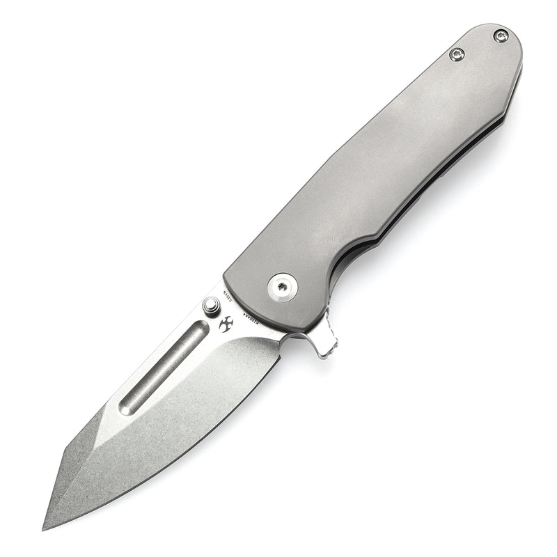 KANSEPT Superhawk Flipper Knife Titanium Handle(3.89''CPM S35VN Blade) Warhawk Knives Design-K1084A4