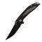 KANSEPT Baku Flipper/Thumb Hole Knife Titanium + Copper Carbon Fiber Inlay Handle (3.2'' CPM-S35VN Blade) Sparrow Knife Co Design -K1056A1