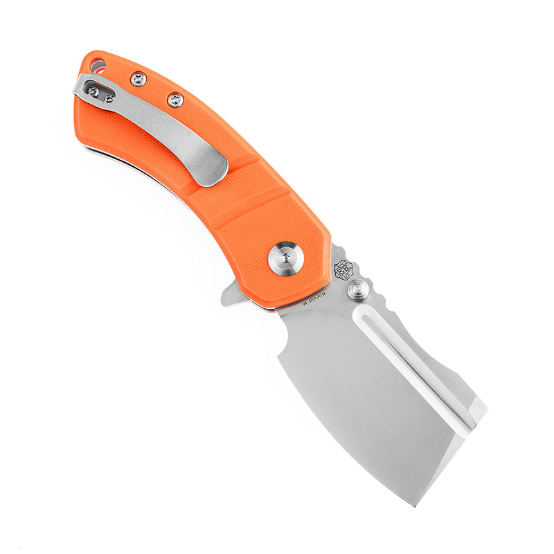 KANSEPT Korvid M Thumb Studs/Flipper Knife Orange G10 Handle (2.45'‘ 154CM Blade ) Koch Tools Design-T2030A6
