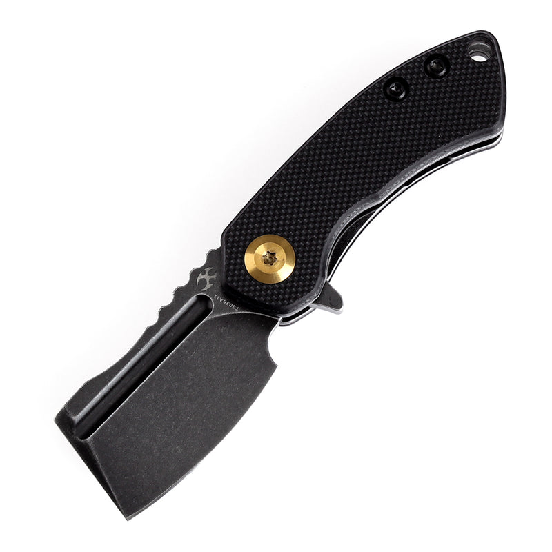 KANSEPT Mini Korvid Flipper Knife Black G10 Handle (1.45'' 154CM Blade) Koch Tools Design -T3030A11