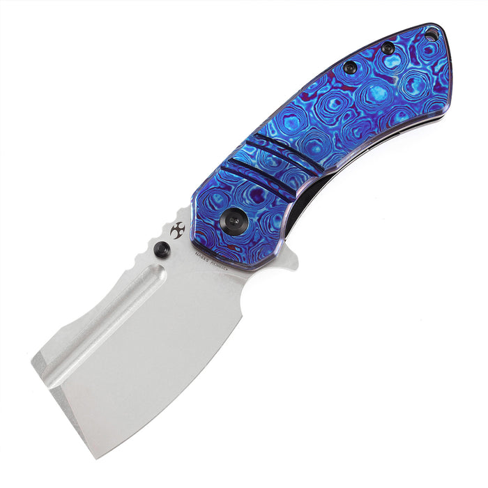 KANSEPT M+ Korvid Thumb Studs/Flipper Knife Timascus Handle (3.07'‘ CPM S35VN Blade ) Koch Tools Design-K2030C1U