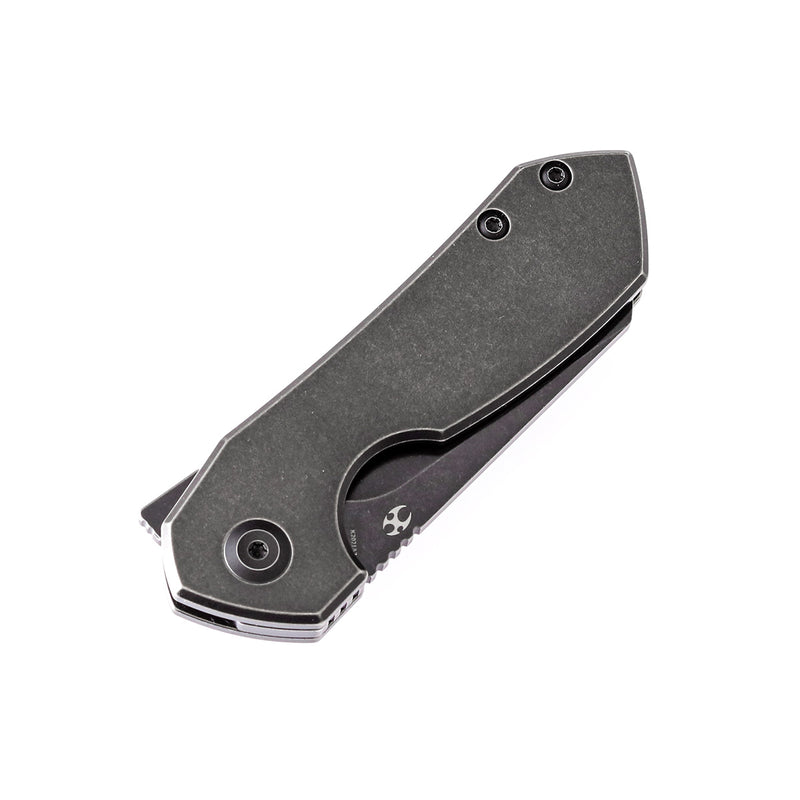 KANSEPT Steller Flipper Knife Black Ti-coated Titanium Handle (2.92''CPM-S35VN Blade) Matt Degnan Design -K2021A2