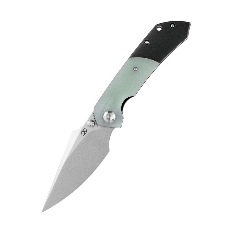 KANSEPT Fenrir Front Flipper/Thumb Stud Knife Jade G10  +Titanium Handle (3.48'' CPM-S35VN Blade) Greg Schob Design-K1034A5