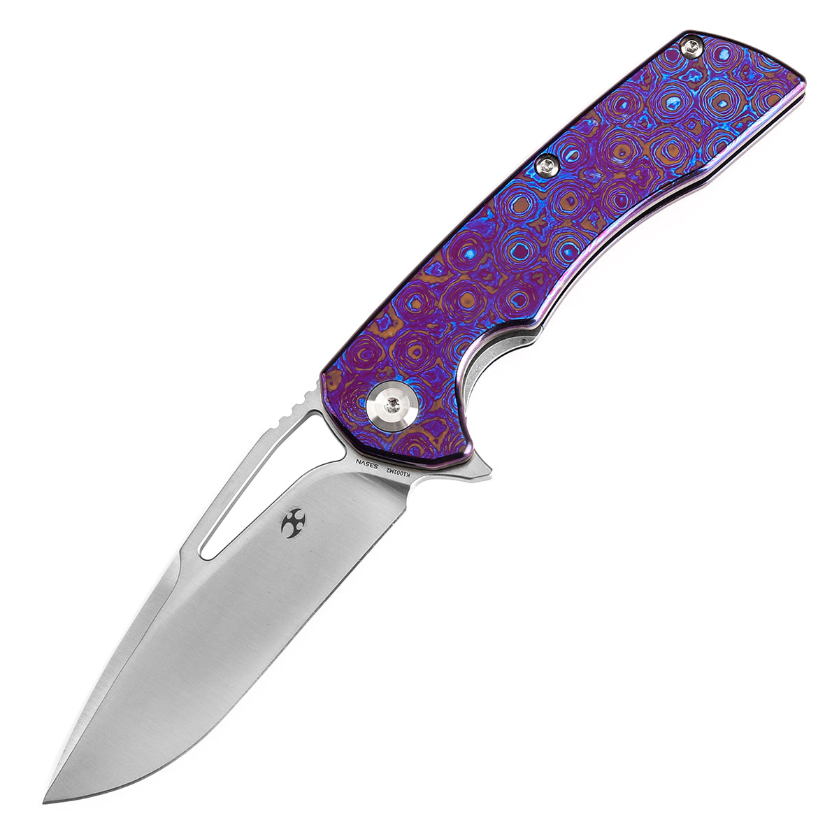 KANSEPT KRYO Thumb Hole Timascus Handle (3.58