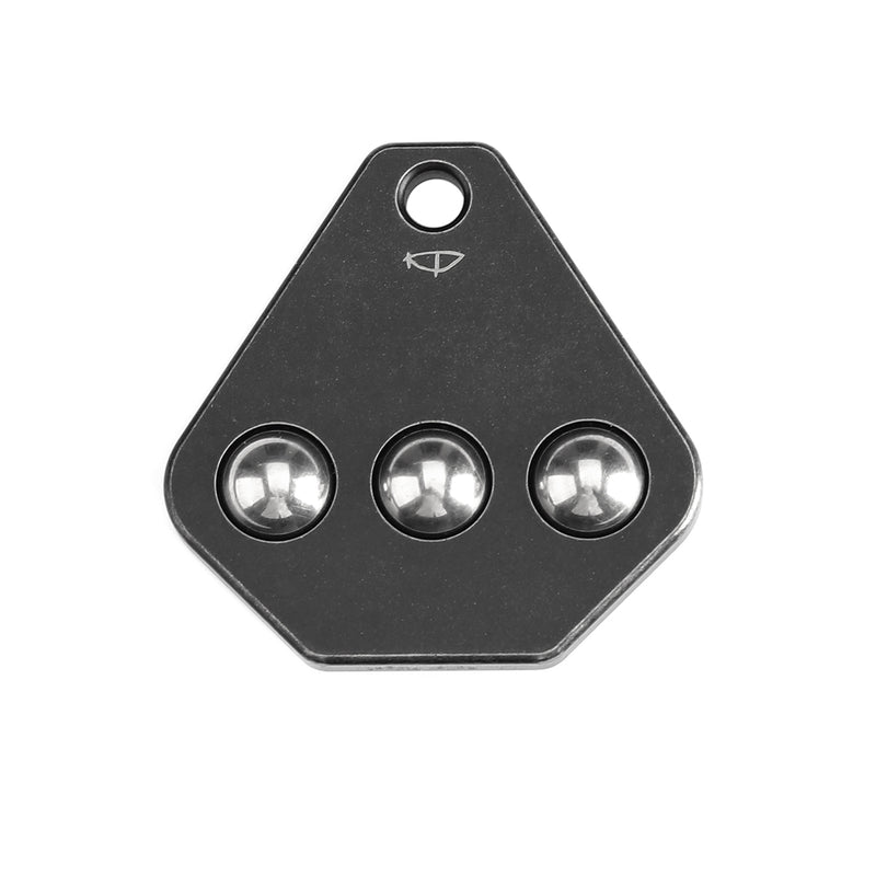 Kansept EDC Roller G012R3 Blackwash Titanium with Three Steel Balls for Stress-Relief with Lanyard Hole EDC-Kevin Passon Designed