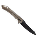 KANSEPT Colibri Tech Flipper/Thumb Hole Knife Bronze Anodized Titanium Handle (4.34'' Black CPM-S35VN Blade) Kmaxrom Design -K1060A5