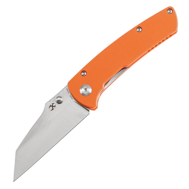 KANSEPT Main Street Thumb Stubs Orange G10 Handle (3.36'' 154CM Blade) Dirk Pinkerton Design-T1015E6