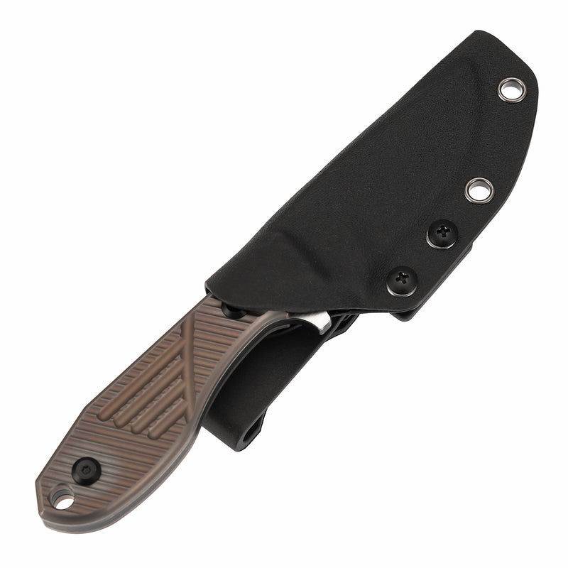 KANSEPT Fixed Blade Tiny Dancer Bronze Anodized Titanium with CNC Milling Handle (3.17" CPM S35VN with CNC Milling Blade) with JB Stout Design Design-K014A2