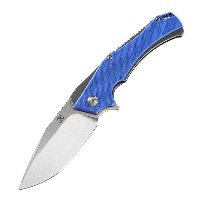 Hellx  T1008A3 Mikkel Willumsen Design Blue G10 Handle and Stonewashed D2 Blade
