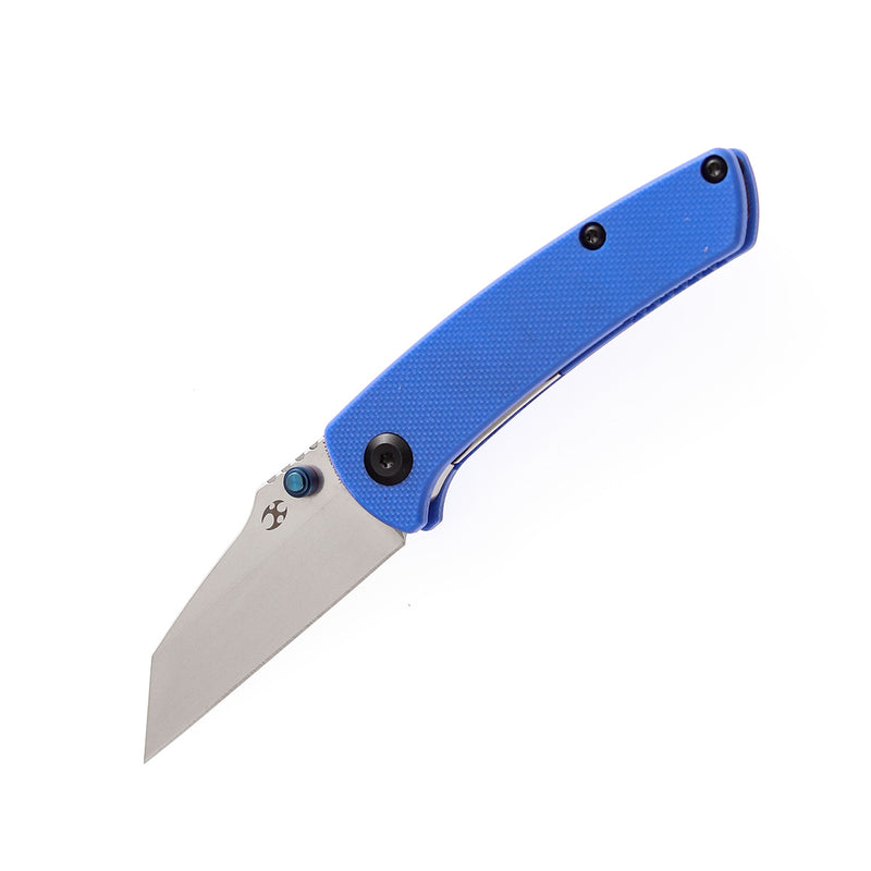 KANSEPT Little Main Street Thumb Studs Knife Blue G10 Handle (2.26'' 154CM Blade) Dirk Pinkerton Design -T2015A4