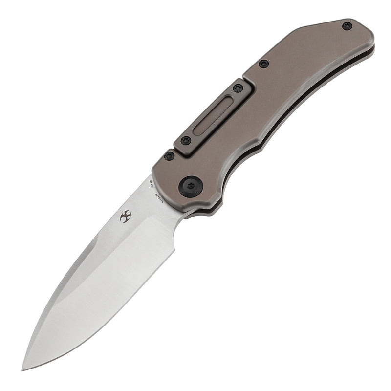 KANSEPT Hazard Bali Lock Knife Bronze Anodized and Stonewashed Titanium Handle(3.63" CPM S35VN Blade)Steven Dunnuck Design-K1104H4