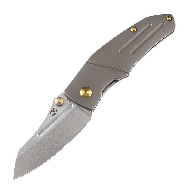 Estimated Released in October-Magnitar Thumb Studs Knife Bronze Anodized Titanium Handle (2.67''CPM S35VN Blade ) D.O.C.K. Design -K1063A3