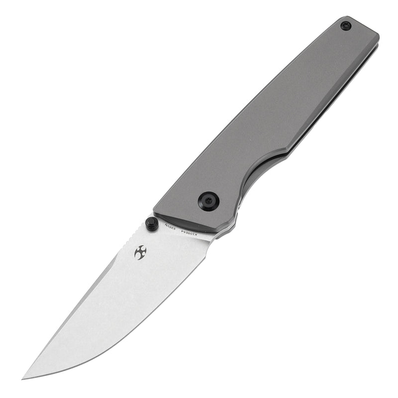 KANSEPT Chimera Thumb Stub Gray Anodized Titanium Handle (3.15" CPM S35VN Blade) with Matsey Design-K1096A4