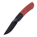 Reverie T2025B6 Black Stonewashed 154CM Blade Black and Red G10 Handle Design by Justin Lundquist