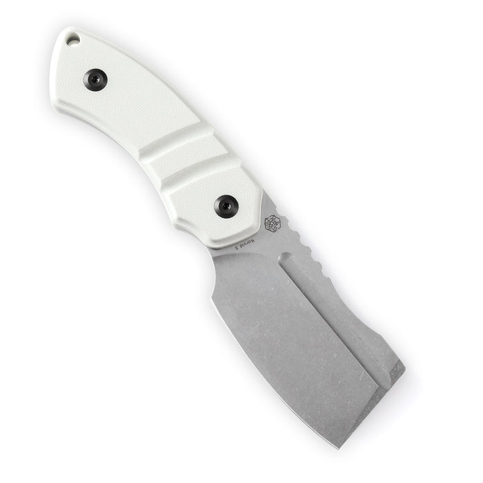 KANSEPT Korvid S Fixed Blade White G10 + Kydex Sheath Handle (2.9" 14C28N Blade) Koch Tools -G2030A2