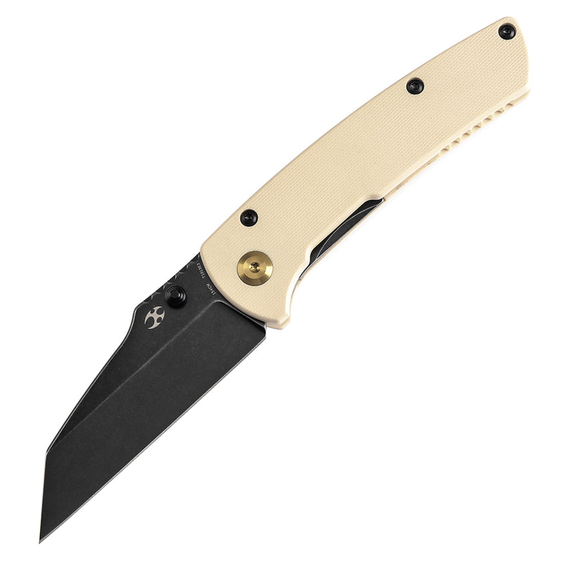 KANSEPT Main Street Thumb Stubs White G10 Handle (3.36'' 154CM Blade) Dirk Pinkerton Design-T1015E3