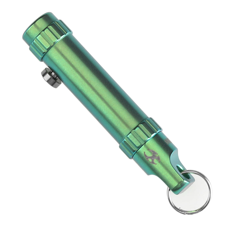 Kansept EDC Bolt Fidget G013A4 Green Anodized Titianium with Bolt Mechanism for Stress Relieving with Key Chain for Lanyard Hole-Kevin Passon Designed